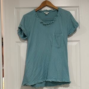 Sundance Gauzy Teal Short Sleeve Women's Top